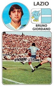 Sticker Bruno Giordano - Calciatori 1976-1977 - Panini