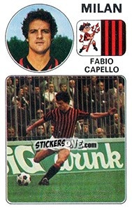 Sticker Fabio Capello - Calciatori 1976-1977 n. 191 - Panini