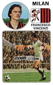 Sticker Francesco Vincenzi - Calciatori 1976-1977 - Panini