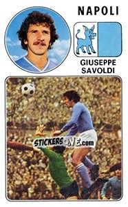 Sticker Giuseppe Savoldi - Calciatori 1976-1977 n. 211 - Panini