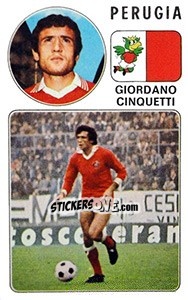 Sticker Giordano Cinquetti - Calciatori 1976-1977 n. 229 - Panini