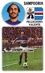 Sticker Pellegrino Valente - Calciatori 1976-1977 n. 258 - Panini
