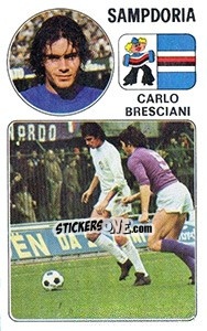 Sticker Carlo Bresciani - Calciatori 1976-1977 n. 262 - Panini