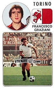 Cromo Francesco Graziani - Calciatori 1976-1977 - Panini