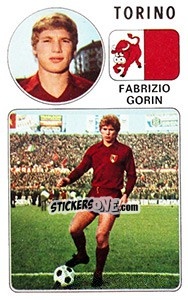Sticker Fabrizio Gorin - Calciatori 1976-1977 - Panini
