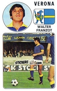 Figurina Walter Franzot - Calciatori 1976-1977 - Panini