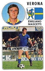 Sticker Emiliano Mascetti - Calciatori 1976-1977 - Panini