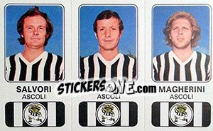 Sticker Elvio Salvori / Mario Vivani / Guido Magherini - Calciatori 1976-1977 n. 307 - Panini