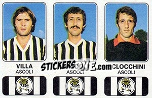 Sticker Silvano Villa / Flaviano Zandoli / Ernesto Sclocchini - Calciatori 1976-1977 - Panini