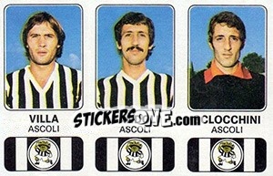 Sticker Silvano Villa / Flaviano Zandoli / Ernesto Sclocchini - Calciatori 1976-1977 n. 308 - Panini