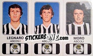 Sticker Gaetano Legnaro / Eugenio Perico / Adelio Moro - Calciatori 1976-1977 - Panini