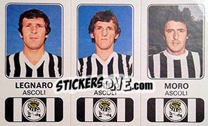 Sticker Gaetano Legnaro / Eugenio Perico / Adelio Moro - Calciatori 1976-1977 n. 309 - Panini