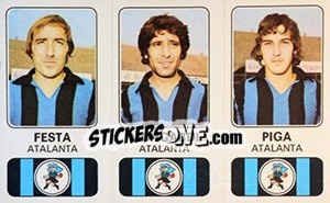 Sticker Battista Festa / Kucio Mongardi / Marco Piga - Calciatori 1976-1977 n. 316 - Panini