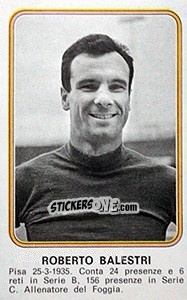 Figurina Roberto Balestri - Calciatori 1976-1977 - Panini