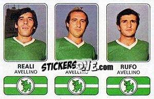 Sticker Gian Filippo Reali / Mario Facco / Mauro Rufo - Calciatori 1976-1977 - Panini