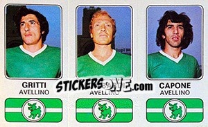 Sticker Rino Gritti / Adreano Lombardi / Antonio Capone - Calciatori 1976-1977 n. 326 - Panini