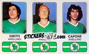 Sticker Rino Gritti / Adreano Lombardi / Antonio Capone - Calciatori 1976-1977 - Panini