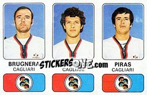 Sticker Mario Brugnera / Roberto Quagliozzi / Luigi Piras - Calciatori 1976-1977 n. 346 - Panini