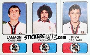 Sticker Oreste Lamagni / Giovanni Carlo Ferrari / Luigi Riva - Calciatori 1976-1977 n. 348 - Panini