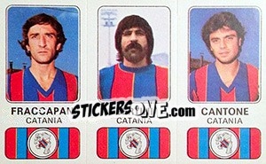Sticker Piero Fraccapani / Giovanni Bertini / Antonio Cantone - Calciatori 1976-1977 n. 355 - Panini