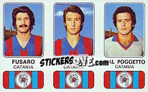 Sticker Nicola Fusaro / Desederio Marchesi / Antonio Dal Poggetto - Calciatori 1976-1977 - Panini