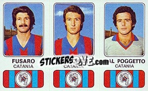 Sticker Nicola Fusaro / Desederio Marchesi / Antonio Dal Poggetto - Calciatori 1976-1977 n. 357 - Panini