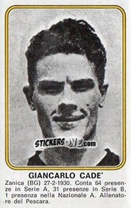 Sticker Giancarlo Cade' - Calciatori 1976-1977 n. 359 - Panini