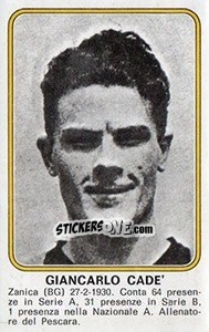 Sticker Giancarlo Cade' - Calciatori 1976-1977 - Panini