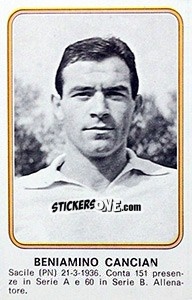 Sticker Beniamino Cancian - Calciatori 1976-1977 n. 361 - Panini