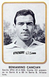 Figurina Beniamino Cancian - Calciatori 1976-1977 - Panini