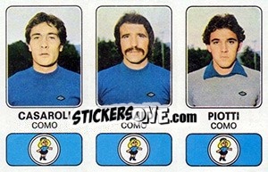 Sticker Walter Casaroli / Antonio Bonaldi / Ottorino Piotti - Calciatori 1976-1977 - Panini