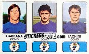 Cromo Maurizio Garbana / Aldo Raimondi / Pasquale Iachini - Calciatori 1976-1977 - Panini
