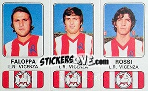 Sticker Renato Faloppa / Giancarlo Salvi / Paolo Rossi - Calciatori 1976-1977 n. 376 - Panini