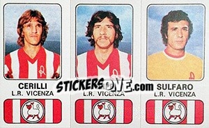 Sticker Franco Cerilli / Roberto Filippi / Michelangelo Sulfaro - Calciatori 1976-1977 - Panini