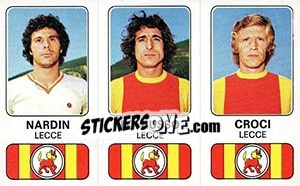 Sticker Aldo Nardin / Michele Lo Russo / Eliseo Croci - Calciatori 1976-1977 n. 384 - Panini