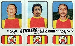 Sticker Danilo Mayer / Alessandro Zagano / Fdiego Giannattasio - Calciatori 1976-1977 - Panini