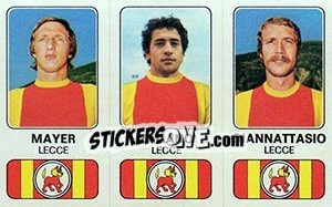 Sticker Danilo Mayer / Alessandro Zagano / Fdiego Giannattasio - Calciatori 1976-1977 n. 385 - Panini