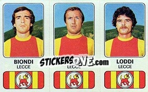Sticker Guido Biondi / Costantino Fava / Fortunato Loddi - Calciatori 1976-1977 n. 386 - Panini