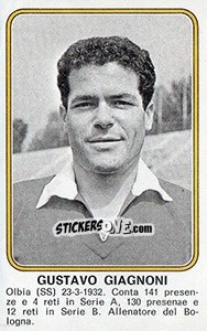 Figurina Gustavo Giagnoni - Calciatori 1976-1977 - Panini