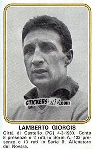 Cromo Lamberto Giorgis - Calciatori 1976-1977 - Panini
