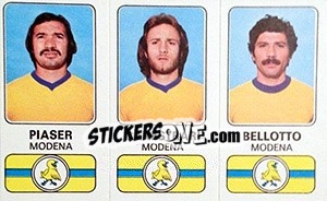 Sticker Bruno Piaser / Roberto Canestrari / Gian Franco Bellotto - Calciatori 1976-1977 - Panini