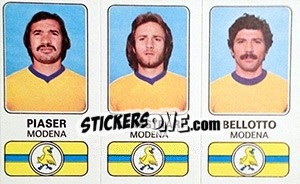 Cromo Bruno Piaser / Roberto Canestrari / Gian Franco Bellotto - Calciatori 1976-1977 - Panini