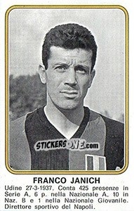 Figurina Franco Janich - Calciatori 1976-1977 - Panini