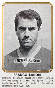 Sticker Franco Landri - Calciatori 1976-1977 - Panini