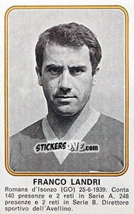 Sticker Franco Landri - Calciatori 1976-1977 n. 400 - Panini