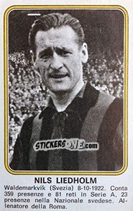Sticker Nils Liedholm - Calciatori 1976-1977 n. 401 - Panini