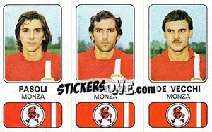 Cromo Franco Fasoli / Benito Michelazzi / Walter De Vecchi - Calciatori 1976-1977 - Panini