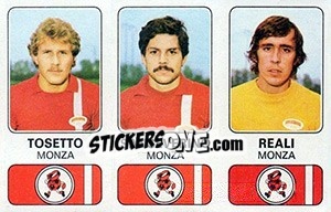 Sticker Ugo Tosetto / Luigi Sanseverino / Luigi Reali - Calciatori 1976-1977 n. 407 - Panini