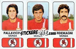 Cromo Giuseppe Pallavicini / Paolo Beruatto / Gianni Ardemagni - Calciatori 1976-1977 - Panini