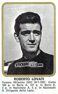 Sticker Roberto Lovati - Calciatori 1976-1977 n. 410 - Panini